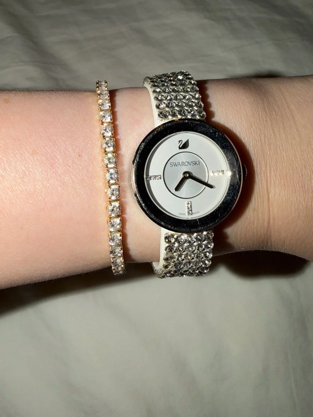 Swarovski Piazza Mini Crystal Mesh Watch